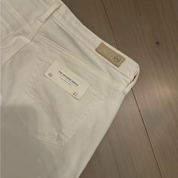 AG white jeans with frayed leg openings nwt - Picture 2 of 7